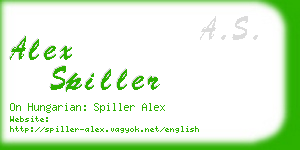 alex spiller business card